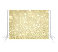 jiuzcare 1.5 * 2M Amarillo Brillo Telón Fondo Fotográficos Vinilo Fotografía de Fondos Golden Spots Fotografía de Fondo Dorado Brillo Telón de Shinning Sparkle Escala de Arena, HGB13
