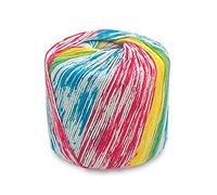 jiuzcare Hilo de Algodón para Crochet Arcoíris Jaspeado, Ovillo 100% Algodón Aprox. 40 g y 133 m, Lanas para Crochet y Ganchillo, Hilo Fino 1 mm para Tejer Amigurumi, Bolsos, Gorros y Manualidades