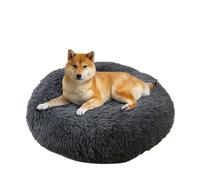 jiuzcare lionto Cama Tipo Donut para Perros y Gatos Ø 60 cm Mullida Cama Redonda para Medianos y Pequeñas, Gris Oscuro
