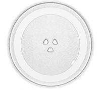 jiuzcare Plato de vidrio para microondas 10 pulgadas / 25,5 cm, repuesto de plato giratorio, acoplador tipo Y 17,5 mm, pista interior 16,2 cm/pista exterior 21,8 cm, apto para lavavajillas