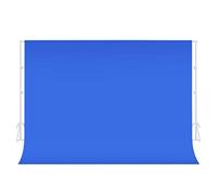 jiuzcare Pro Fondo fotográfico 1,5 x 2M, Plegable Telón de Fondo de Poliéster para Estudio fotográfico para Fotografía, Vídeo y Televisión, Incluye únicamente el Fondo, Azul