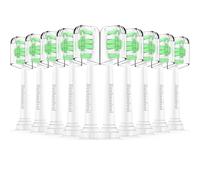 Jiuzhoudeal Cabezales de repuesto para Philips Sonicare, cabezales de repuesto para cepillo de dientes eléctrico Phillips Sonicare, paquete de 10 cabezales de cepillo, color blanco