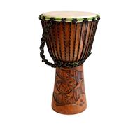 JIVE Djembe - Tambor africano de madera de caoba maciza tallada en profundidad, calidad profesional, 40,6 cm de alto