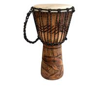 JIVE Djembe - Tambor africano de madera de caoba maciza tallada en profundidad, calidad profesional, 40,6 cm de alto