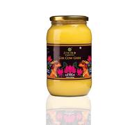 JIVIKA NATURALS Ghee de vaca Gir Gir de alta calidad de 1 litro, probado en leche A2, método védico Bilona, probado en laboratorio, ghee de vaca desi puro, dirección bidireccional, churned from