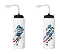 JIVIMOCO 2X Botella de Agua para Hockey sobre Hielo de 1000 ML Botella Portátil de Alta Capacidad para Fútbol Botella Deportiva de Diseño Clásico B