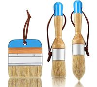 JIVIMOCO 3 Pinceles de Tiza y para Pintura AcríLica Pinceles de Plantilla de Cerdas para Muebles de Madera DecoracióN del Hogar