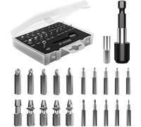 JIVIMOCO Juego de Extractor de Tornillos DañAdos, Juego de Extractor de Tornillos Pelados de 22 Piezas, Juego de Extractor de Tornillos Rotos HSS con Adaptador de Broca y Enchufe