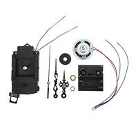 JIVIMOCO Movimiento de Reloj de PéNdulo de Cuarzo con Manecillas Negras, con Altavoz de Caja de MúSica, Funciona con Pilas, Mecanismo de MelodíA para Reloj DIY