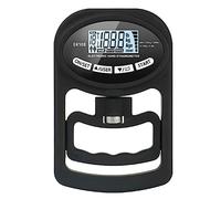 JIVIMOCO Probador de Fuerza de Agarre 265Lbs/120Kg DinamóMetro de Mano Digital Medidor de Fuerza de Agarre USB Pantalla LCD, Negro