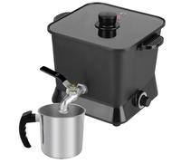 JIWINNER Derretidor de cera para hacer velas, olla eléctrica de 4,3 L con boquilla de vertido y olla de 1,2 L, enchufe británico