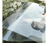 JIwqDY Policarbonato Placas Transparente, Tejados de Plastico Exterior 1mm Plancha Plastico Rigido Protección UV para Invernaderos, Techos, Cocheras(1x3m/3.28x9.84ft)