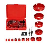 Jiwyunlu Juego de Sierras de Copa - Set de 13 piezas de cortadores | Broca de sierra de corona | para taller, construcción, bricolaje, fabricación, madera blanda y contrachapado