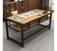 JixCJHj Escritorio, Mesa de Ordenador/de Estudio，de fácil manejo， con Almacenamiento,para Oficina, Hogar, Teletrabajo(Walnut,120 * 70cm(47 * 28in))