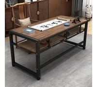 JixCJHj Escritorio, Mesa de Ordenador/de Estudio，de fácil manejo， con Almacenamiento,para Oficina, Hogar, Teletrabajo(Golden Oak,120 * 60cm(47 * 24in))