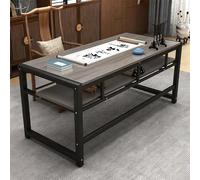 JixCJHj Escritorio, Mesa de Ordenador/de Estudio，de fácil manejo， con Almacenamiento,para Oficina, Hogar, Teletrabajo(Gray Oak,120 * 80cm(47 * 32in))