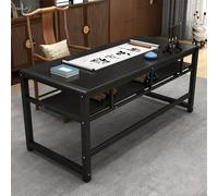 JixCJHj Escritorio, Mesa de Ordenador/de Estudio，de fácil manejo， con Almacenamiento,para Oficina, Hogar, Teletrabajo(Black,80 * 50cm(31 * 20in))