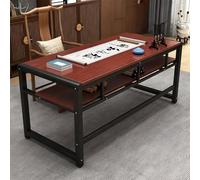 JixCJHj Escritorio, Mesa de Ordenador/de Estudio，de fácil manejo， con Almacenamiento,para Oficina, Hogar, Teletrabajo(Teak,120 * 60cm(47 * 24in))