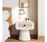 JixCJHj Mesita de Noche Estrecha，Mesa de teléfono，mesas Auxiliar Lateral pequeña，con Cajón，con Patas de Madera Maciza，para Pasillo,Sala de Estar, Dormitorio(White,35cm/14in)