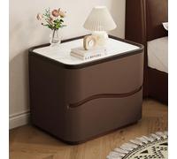 JixCJHj Mesita de Noche Estrecha ，Mesillas de Noches Pequeña，Mesa Auxiliar Alta，con Cajón,con Patas de Madera Maciza，para Espacios pequeños, para Dormitorio, Sala de Estar(Brown,40cm/16in)