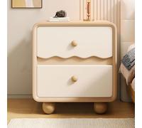 JixCJHj Mesita de Noche Estrecha ，Mesillas de Noches Pequeña，Mesa Auxiliar Alta，con cajón Espacio de Almacenamiento，Patas de Madera Maciza，para Dormitorio, Sala de Estar(Khaki,40cm/16in)