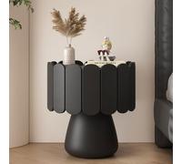 JixCJHj Mesita de Noche，Moderna Mesa Auxiliar，Mesas de Sofá，con cajón, con Espacio de Almacenamiento，Patas de Madera Maciza，para Pasillo,Sala de Estar, Dormitorio(Black1,50cm/20in)