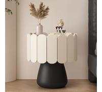 JixCJHj Mesita de Noche，Moderna Mesa Auxiliar，Mesas de Sofá，con cajón, con Espacio de Almacenamiento，Patas de Madera Maciza，para Pasillo,Sala de Estar, Dormitorio(White3,40cm/16in)