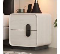 JixCJHj Mesita de Noche，Moderna Mesa Auxiliar ，Pequeña Mesitas de Noches,con Cajón, con 2 Niveles de Almacenamiento,con Patas de Madera Maciza,para salón, Dormitorio(White,40cm/16in)