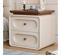 JixCJHj Mesita de Noche，Moderna Mesa Auxiliar ，Pequeña Mesitas de Noches，con cajón, con Espacio de Almacenamiento，Patas de Madera Maciza，para salón, Dormitorio(Wood2,50cm/20in)