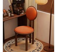 JixCJHj Redondo Taburete de tocador，Silla de Maquillaje ，Asiento Acolchado,con Respaldo，con pies Antideslizantes,para Tocador, Salón, Dormitorio，Barra(Orange2)