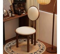 JixCJHj Redondo Taburete de tocador，Silla de Maquillaje ，Asiento Acolchado,con Respaldo，con pies Antideslizantes,para Tocador, Salón, Dormitorio，Barra(White2)