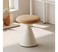 JixCJHj Redondo Taburete de tocador，Silla de Maquillaje, Cuero PU,Sin Respaldo,con pies Antideslizantes, banqueta Dormitorio,para Tocador, Salón, Dormitorios, Entrada, Pasillos(Orange)