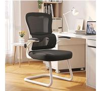 JixCJHj Silla para Videojuegos, Silla de Oficina Transpirable de Tela, sille de PC,con Soporte Lumbar Ajustables,Reposabrazos Abatibles,Ideal para Escritorio, Teletrabajo y Estudio(Black2)