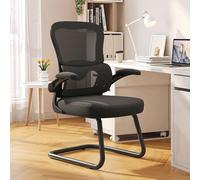 JixCJHj Silla para Videojuegos, Silla de Oficina Transpirable de Tela, sille de PC,con Soporte Lumbar Ajustables,Reposabrazos Abatibles,Ideal para Escritorio, Teletrabajo y Estudio(Black 1)