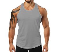 JiXuan Chaleco de Hombre Algodón Hombre Fitness Camisetas Sin Mangas Fitness Camisetas Hip Hop Camiseta Sin Mangas