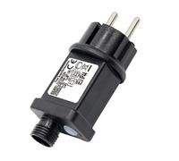 jiyaohui 1 Pieza Transformador de 24V Enchufe de Alimentación Negro Instalación Fácil Adecuado para Navidad Halloween LED Equipo Decoraciones Enchufe EU