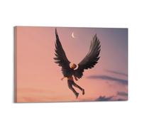 JIYAYCU Póster de ángel vintage con diseño de ángel viviendo el sueño, cuadro decorativo sobre lienzo, 20 x 30 cm