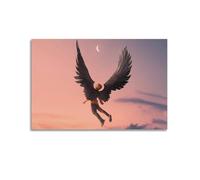 JIYAYCU Póster de ángel vintage con diseño de ángel viviendo el sueño, lienzo decorativo de 60 x 90 cm