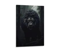 JIYAYCU Póster de animales con león feroz, cuadro decorativo sobre lienzo, 20 x 30 cm