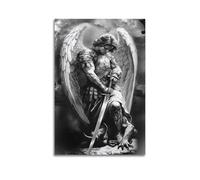 JIYAYCU Póster decorativo del arcángel San Miguel, lienzo artístico, 30 x 45 cm