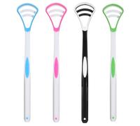 JIYIN 4 raspadores de lengua, cepillo de lengua, limpiador lingual para adultos y niños, limpiador de lengua, rascador de lengua, rascador de lengua, reduce el mal aliento, mejora tu higiene bucal