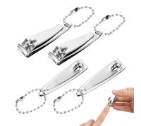 JIYIN cortaúñas mini 2" viaje llavero lima acero inoxidable (grande, pequeño)