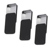 JIYIN Mini recipientes de metal de lata, 3 latas rectangulares deslizantes con bisagras para joyas, manualidades, caramelos, soporte para tarjetas de regalo, organizador de caja de metal pequeña