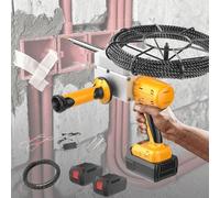 JIYINGHUI 2800W Cinta Pasacables Eléctrica Portátil,Fuerza de tracción máxima de 600 N,Alcance de Cable de 15m/30m,para Comunicación de Redes Hidroeléctricas Construcción 2Battery25000mAh-30mFishTape
