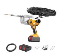 JIYINGHUI Cinta Pasacables Eléctrica Automática de 50 M/Min,Fuerza de tracción máx 600N,Alcance Cable 15m/30m,LED,para Comunicación de Redes Hidroeléctricas Construcción 2Battery37500mAh-30mFishTape