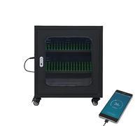 JIYINGHUI Estación de Carga Comercial, Armario de Carga USB de Alta Capacidad, Armario con Cerradura de 6 a 60 Ranuras, Ideal para Gestión De Dispositivos En Empresas Y Oficinas Black-40Slots