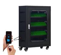 JIYINGHUI Estación de Carga Comercial, Armario de Carga USB de Alta Capacidad, Armario con Cerradura de 6 a 60 Ranuras, Ideal para Gestión De Dispositivos En Empresas Y Oficinas Black-60Slots
