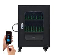 JIYINGHUI Estación de Carga Comercial, Armario de Carga USB de Alta Capacidad, Armario con Cerradura de 6 a 60 Ranuras, Ideal para Gestión De Dispositivos En Empresas Y Oficinas Black-30Slots