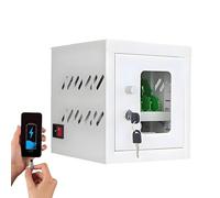 JIYINGHUI Estación de Carga Comercial, Armario de Carga USB de Alta Capacidad, Armario con Cerradura de 6 a 60 Ranuras, Ideal para Gestión De Dispositivos En Empresas Y Oficinas White-6Slots