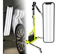 JIYINGHUI LED PDR Lámpara de Abolladura de Coche, 6 Tiras de la Línea Junta Paintless Dent Repair Tool,Luz PDR 95x26cm,LED Dent Checking Light con Soporte Ajustable Green
